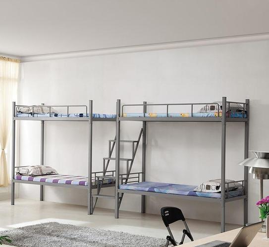 高品质zy-01公寓床双层连体中踏梯简约卧室双层连体床厂